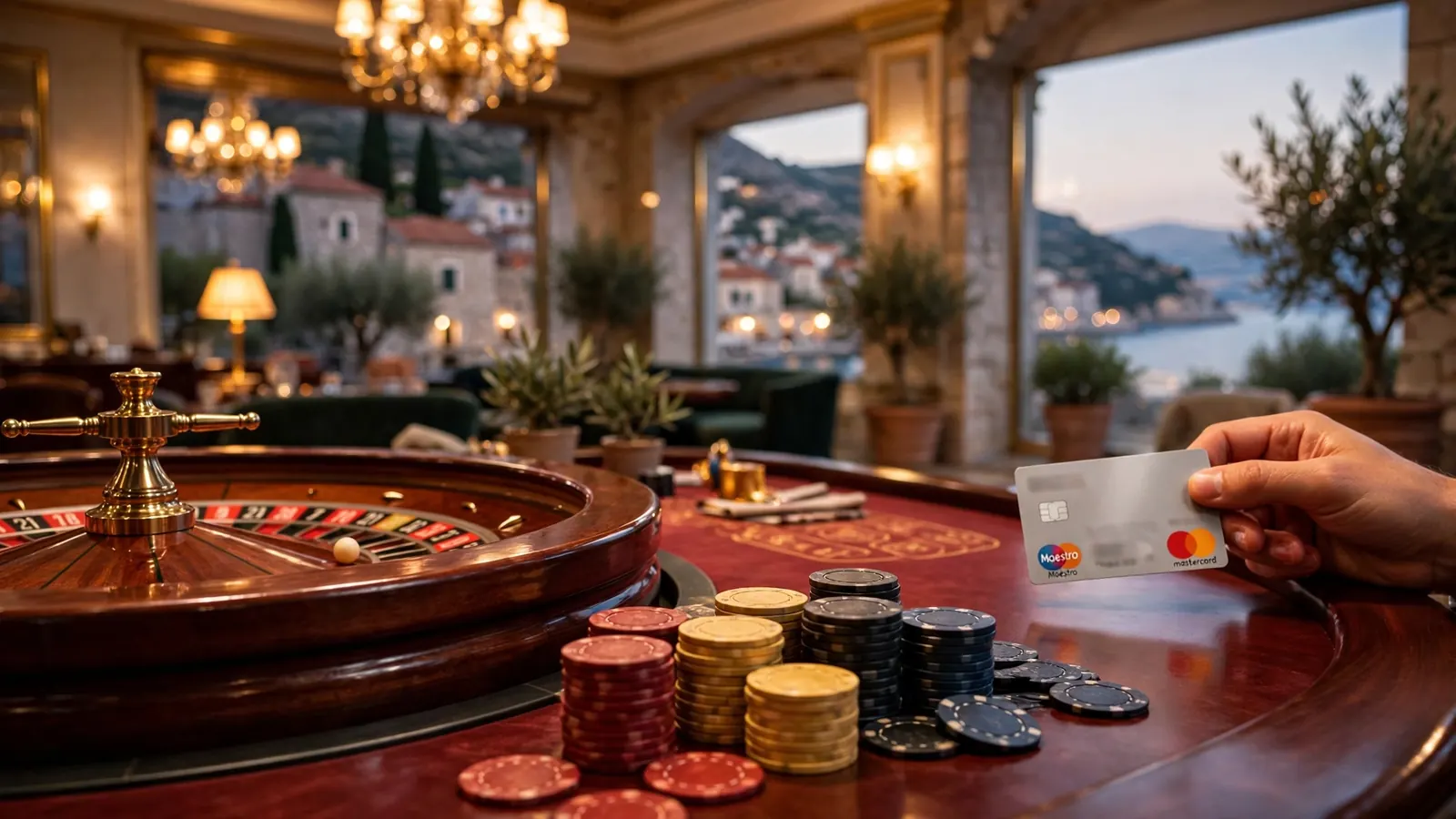 Luksuzni casino stol s ruletom i Maestro karticom