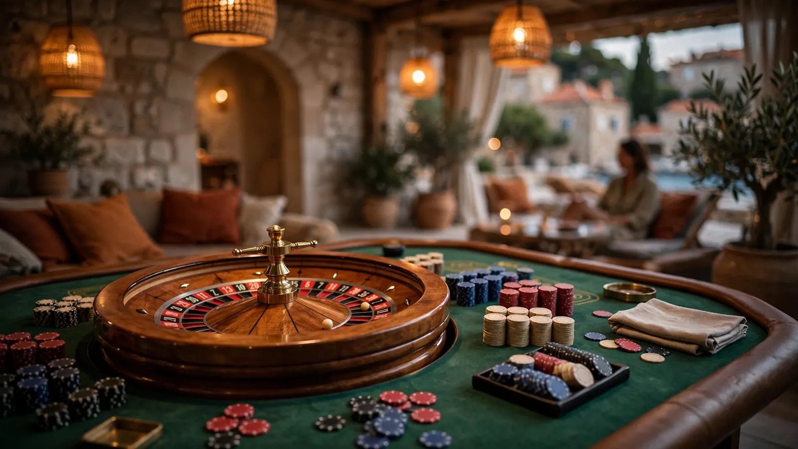 Stol za rulet u suvremenom hrvatskom casinu